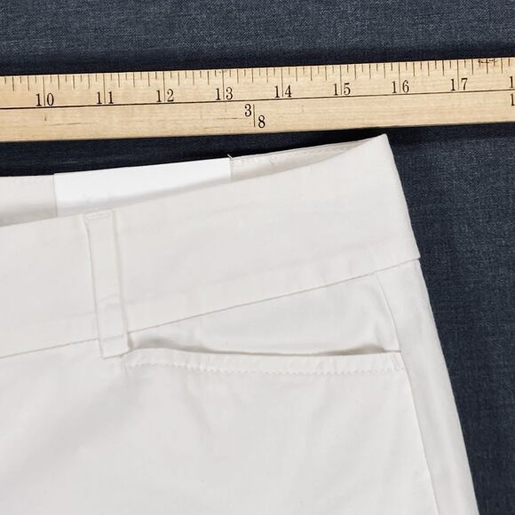 Ann Taylor LOFT Crop Pants Womens 6 White Straight Leg Stretchy Breathable NEW - Picture 11 of 16
